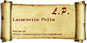 Lazarovics Polla névjegykártya